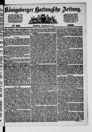 Königsberger Hartungsche Zeitung on Jul 31, 1858
