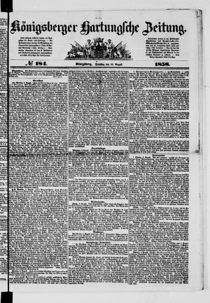 Königsberger Hartungsche Zeitung on Aug 10, 1858