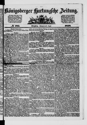 Königsberger Hartungsche Zeitung vom 11.08.1858