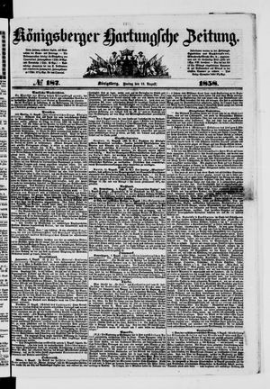 Königsberger Hartungsche Zeitung on Aug 13, 1858
