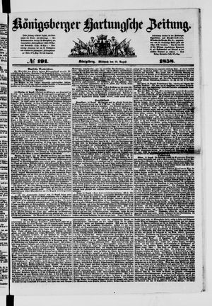 Königsberger Hartungsche Zeitung vom 18.08.1858