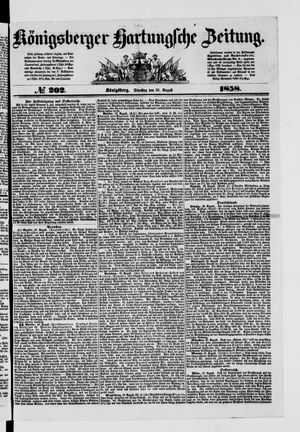 Königsberger Hartungsche Zeitung on Aug 31, 1858