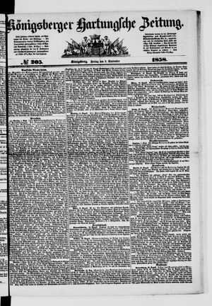 Königsberger Hartungsche Zeitung vom 03.09.1858