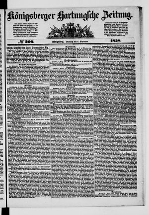 Königsberger Hartungsche Zeitung vom 08.09.1858