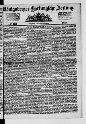Königsberger Hartungsche Zeitung vom 13.09.1858