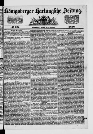 Königsberger Hartungsche Zeitung vom 22.09.1858