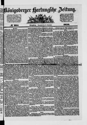 Königsberger Hartungsche Zeitung vom 25.09.1858