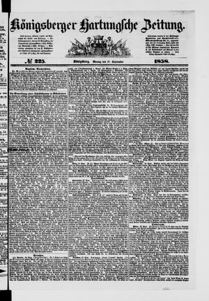 Königsberger Hartungsche Zeitung vom 27.09.1858
