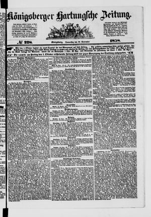 Königsberger Hartungsche Zeitung on Sep 30, 1858