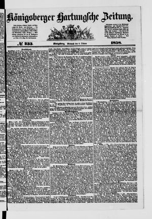 Königsberger Hartungsche Zeitung on Oct 6, 1858