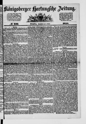 Königsberger Hartungsche Zeitung vom 09.10.1858