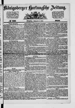 Königsberger Hartungsche Zeitung vom 11.10.1858