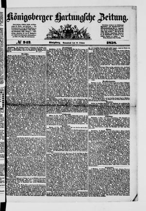 Königsberger Hartungsche Zeitung vom 16.10.1858