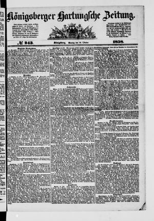 Königsberger Hartungsche Zeitung vom 18.10.1858