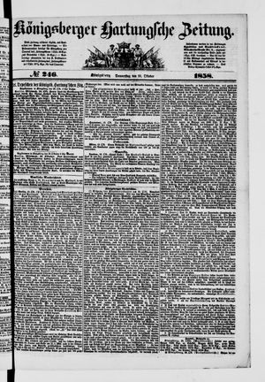 Königsberger Hartungsche Zeitung on Oct 21, 1858