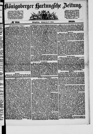 Königsberger Hartungsche Zeitung vom 27.10.1858