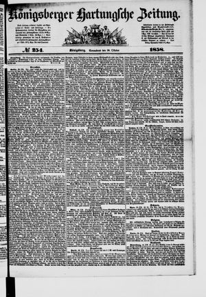 Königsberger Hartungsche Zeitung on Oct 30, 1858
