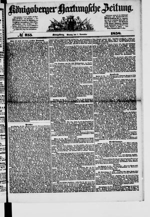 Königsberger Hartungsche Zeitung vom 01.11.1858