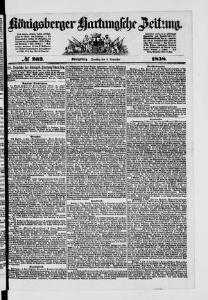 Königsberger Hartungsche Zeitung vom 09.11.1858