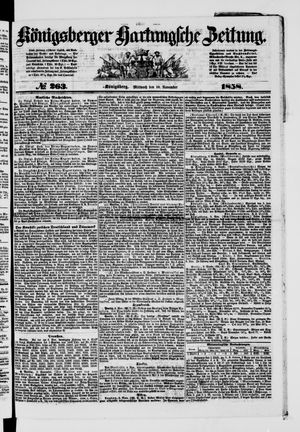 Königsberger Hartungsche Zeitung vom 10.11.1858