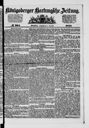 Königsberger Hartungsche Zeitung vom 11.11.1858