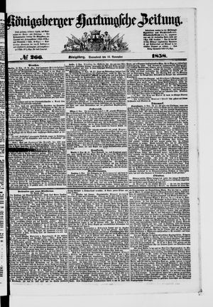 Königsberger Hartungsche Zeitung on Nov 13, 1858