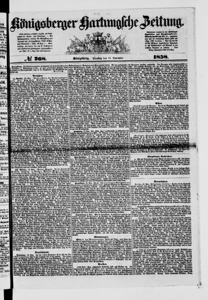 Königsberger Hartungsche Zeitung vom 16.11.1858