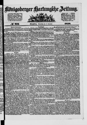 Königsberger Hartungsche Zeitung vom 18.11.1858
