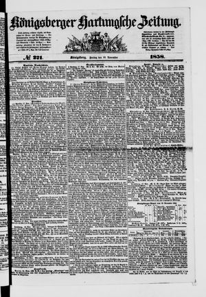 Königsberger Hartungsche Zeitung vom 19.11.1858