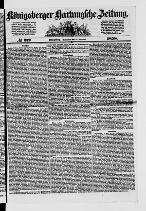 Königsberger Hartungsche Zeitung on Nov 20, 1858