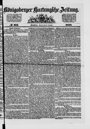 Königsberger Hartungsche Zeitung vom 22.11.1858