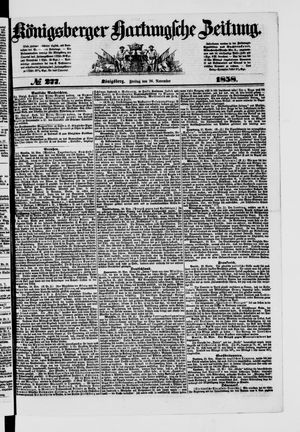 Königsberger Hartungsche Zeitung vom 26.11.1858