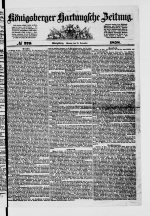 Königsberger Hartungsche Zeitung on Nov 29, 1858