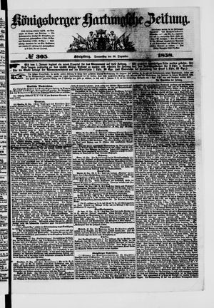 Königsberger Hartungsche Zeitung vom 30.12.1858