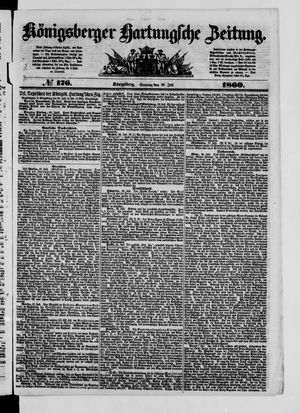 Königsberger Hartungsche Zeitung vom 29.07.1860