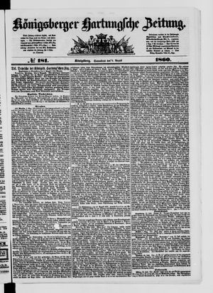 Königsberger Hartungsche Zeitung vom 04.08.1860