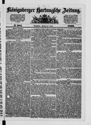 Königsberger Hartungsche Zeitung vom 08.08.1860