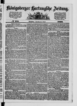 Königsberger Hartungsche Zeitung vom 09.08.1860