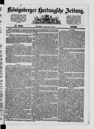 Königsberger Hartungsche Zeitung on Aug 10, 1860