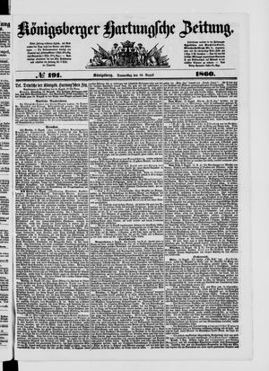 Königsberger Hartungsche Zeitung vom 16.08.1860