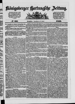 Königsberger Hartungsche Zeitung vom 23.08.1860
