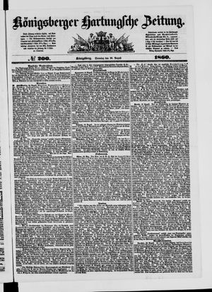 Königsberger Hartungsche Zeitung vom 26.08.1860