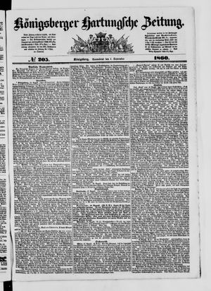 Königsberger Hartungsche Zeitung vom 01.09.1860