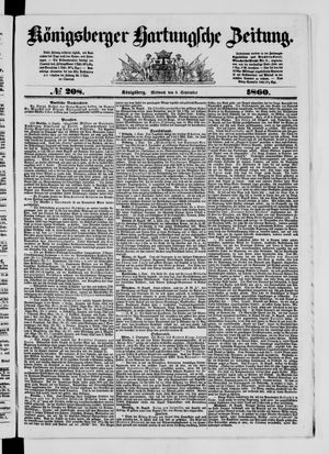 Königsberger Hartungsche Zeitung vom 05.09.1860