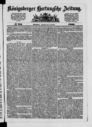 Königsberger Hartungsche Zeitung vom 08.09.1860