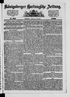 Königsberger Hartungsche Zeitung vom 09.09.1860