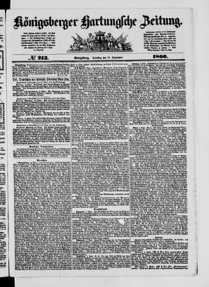 Königsberger Hartungsche Zeitung vom 11.09.1860