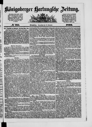 Königsberger Hartungsche Zeitung vom 13.09.1860