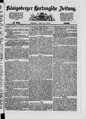 Königsberger Hartungsche Zeitung vom 18.09.1860