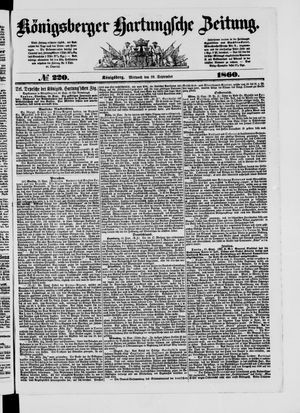Königsberger Hartungsche Zeitung on Sep 19, 1860